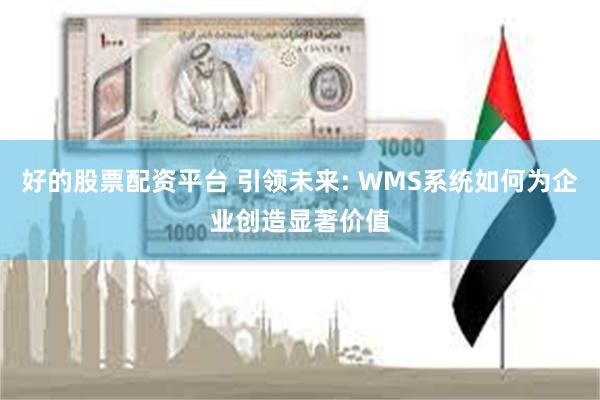 好的股票配资平台 引领未来: WMS系统如何为企业创造显著价值