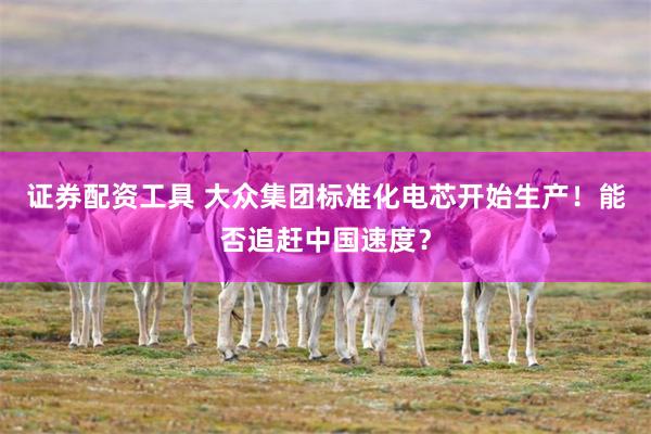 证券配资工具 大众集团标准化电芯开始生产!能否追赶中国速度?